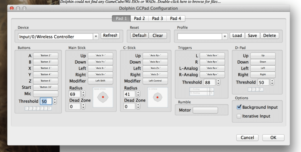 dolphin emulator mac ps4 controller